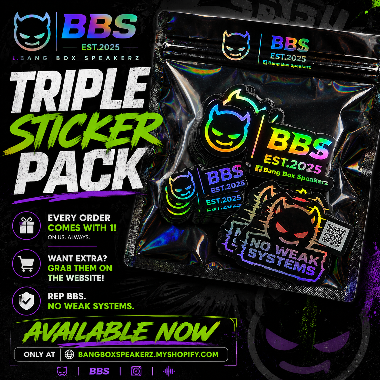 BBS Triple Sticker Pack π