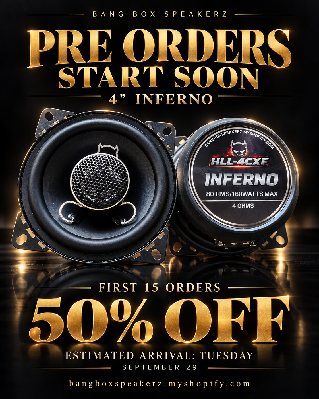 BBS Inferno HLL-4CXF 4" Coaxial Speakers — Pair | PRE-ORDER