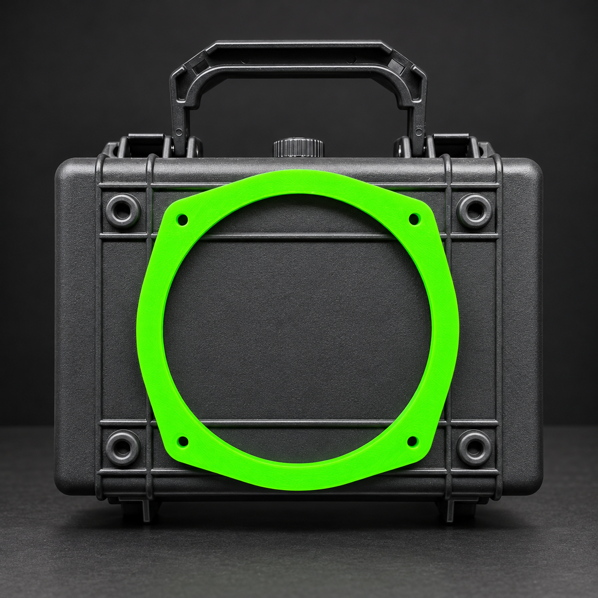 Green rear spacer shown on Apache 1800 case; spacer only