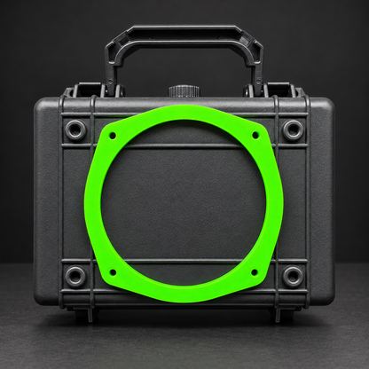 Green rear spacer shown on Apache 1800 case; spacer only